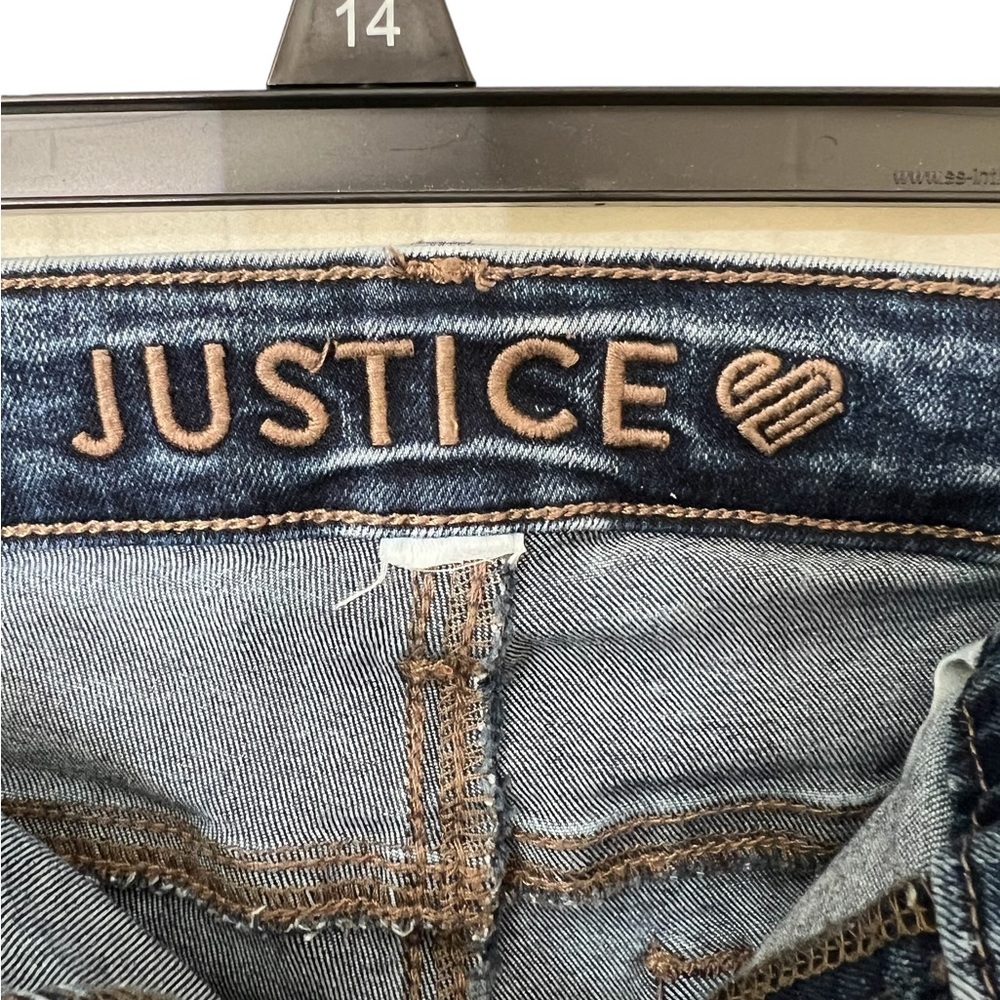 JUSTICE HIGH RISE LADYS JEANS WAIST SIZE 34” INCHES. INSEAM 27 1/2” INCH☑️ - Picture 6 of 15